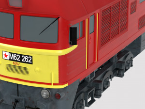 diesel locomotive m62 3D 模型