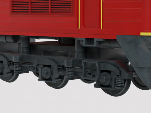 diesel locomotive m62 3D 模型
