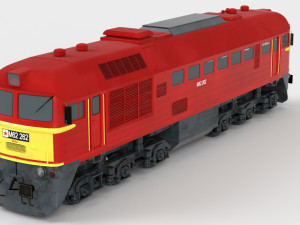 diesel locomotive m62 3D 模型
