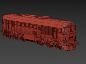diesel locomotive m62 3D 模型