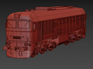diesel locomotive m62 3D 模型