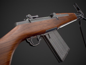 beretta bm 59 rifle low-poly  3D Model