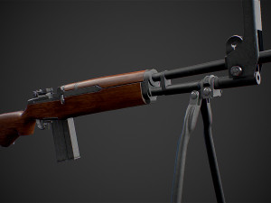 beretta bm 59 rifle low-poly Model 3D