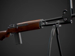 beretta bm 59 rifle low-poly 3D Model
