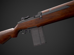 beretta bm 59 rifle low-poly Model 3D