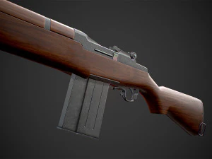 beretta bm 59 rifle low-poly 3D Model