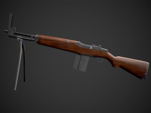 beretta bm 59 rifle low-poly Model 3D