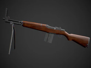beretta bm 59 rifle low-poly 3D Model