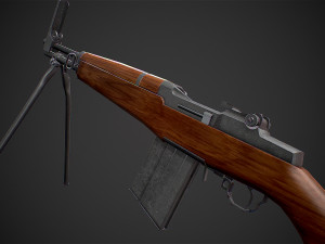 beretta bm 59 rifle low-poly Model 3D