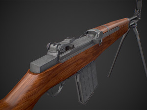 beretta bm 59 rifle low-poly Model 3D