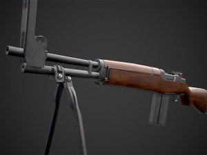 beretta bm 59 rifle low-poly Model 3D