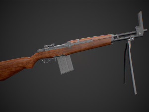 beretta bm 59 rifle low-poly Model 3D