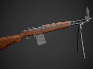 beretta bm 59 rifle low-poly 3D Model