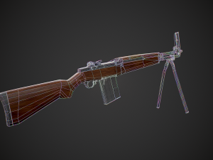 beretta bm 59 rifle low-poly Model 3D