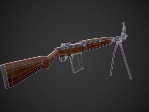 beretta bm 59 rifle low-poly 3D Model