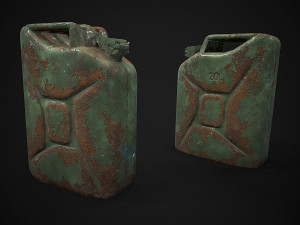 metal shelf collection with garbage - modular game ready props low-poly Modèle 3D