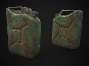 metal shelf collection with garbage - modular game ready props low-poly 3D Model