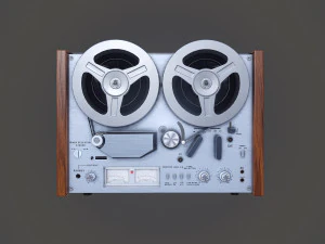 akai gx4000d tape recorder - pbr game ready model vr-ar vr - ar - low-poly 3D Model
