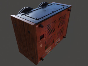 akai gx4000d tape recorder - pbr game ready model vr-ar vr - ar - low-poly 3D Модель