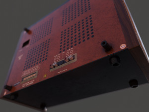 akai gx4000d tape recorder - pbr game ready model vr-ar vr - ar - low-poly 3D Модель