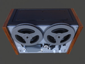 akai gx4000d tape recorder - pbr game ready model vr-ar vr - ar - low-poly 3D Модель