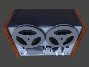 akai gx4000d tape recorder - pbr game ready model vr-ar vr - ar - low-poly 3D Model