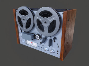 akai gx4000d tape recorder - pbr game ready model vr-ar vr - ar - low-poly 3D Модель