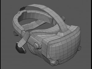 valve index vr headset with controllers and sensors - full kit 3D Model