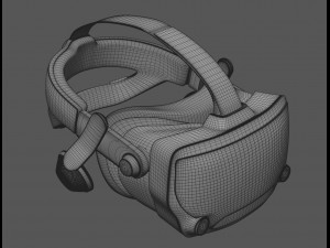 valve index vr headset with controllers and sensors - full kit Modèle 3D