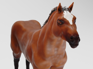 male stallion horses 3D 模型