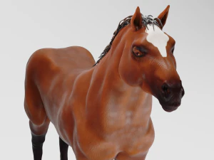 male stallion horses 3D Model