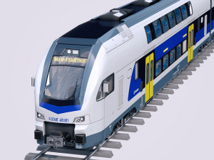 stadler kiss double deck train 3D मॉडल