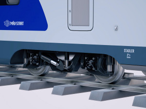 stadler kiss double deck train 3D मॉडल
