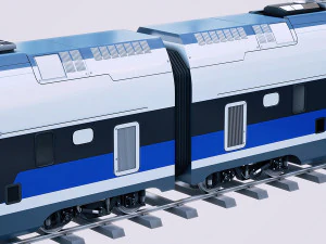 stadler kiss double deck train 3D Model