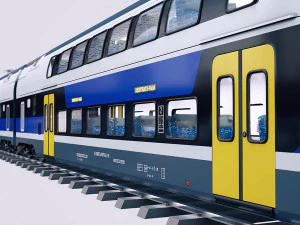 stadler kiss double deck train 3D Model