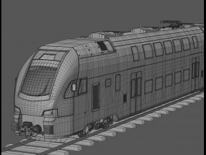 stadler kiss double deck train 3D मॉडल