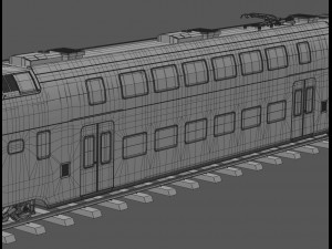 stadler kiss double deck train 3D मॉडल