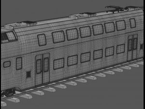 stadler kiss double deck train 3D Model