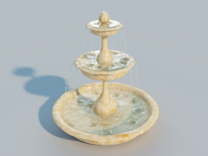 old water fountain 3D मॉडल