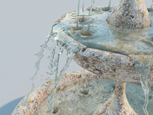 old water fountain 3D मॉडल