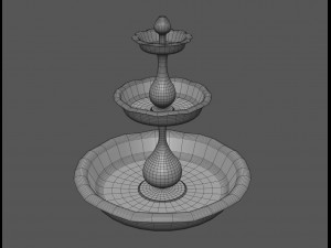 old water fountain 3D मॉडल