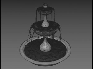 old water fountain 3D मॉडल