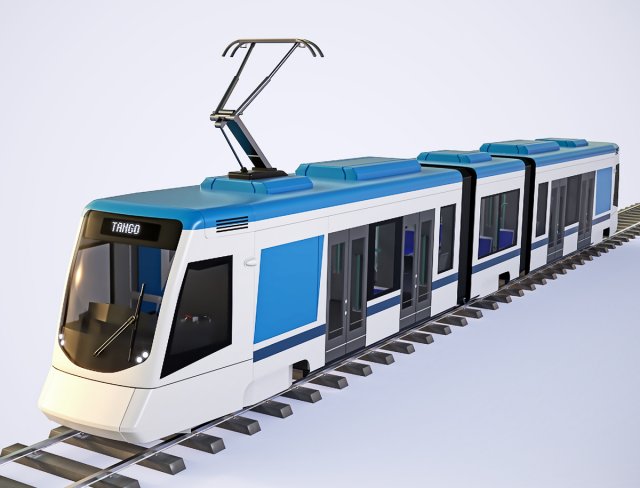 stadler tango city tram with 4k textures 3D मॉडल .c4d .max .obj .3ds .fbx .stl .blend 