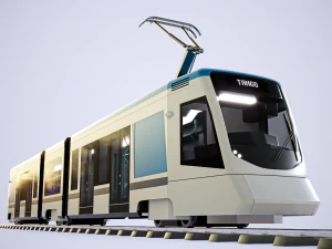 stadler tango city tram with 4k textures 3D Model