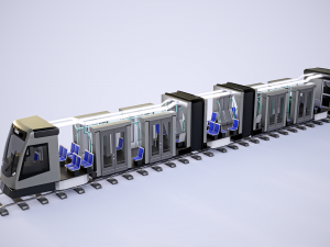 stadler tango city tram with 4k textures 3D मॉडल