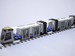 stadler tango city tram with 4k textures 3D Model