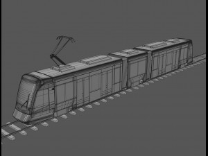 stadler tango city tram with 4k textures 3D मॉडल