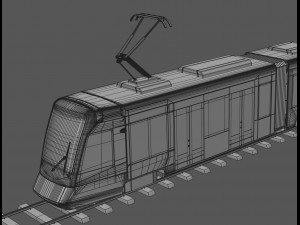 stadler tango city tram with 4k textures 3D मॉडल