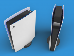 sony playstation 5 with contoller low-poly Model 3D