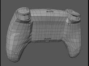 sony playstation 5 with contoller low-poly 3D Model